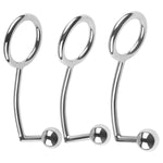 Anal Hook Stainless Steel Rope Hook With Ring Bondage Fetish Toy For Unisex Adult Butt Plug Prostate Massage G-Spot,40Mm