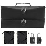 Lockable Sex Toy Storage Bag Lockable Sex Toy Box With Dual Combination Locks & 2 Black Drawstring Bags (13.4 X 5.51 X 6.3 In) - Discreet & Secure Storage For Dildos, Sex Toys & More