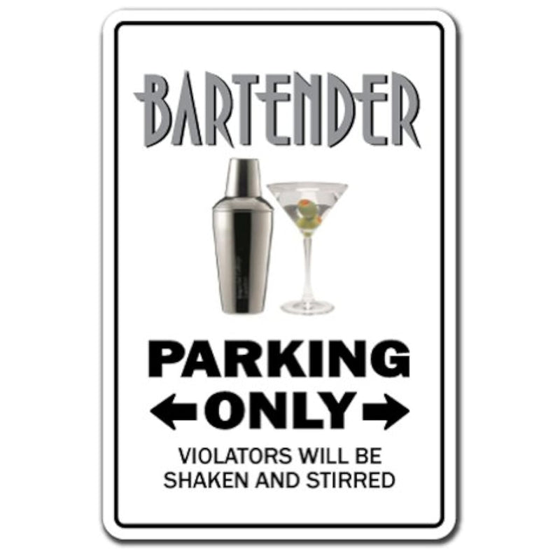 Bartender Novelty Sign | Indoor/Outdoor | Funny Home Décor For Garages, Living