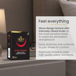 Extra Studded Non-Latex Ultra Thin Condoms 22 Count With Cocktail Club Flavored Condoms 10 Count