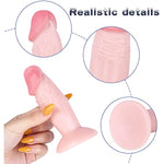 Small Dildo,4.3 In Soft Small Anal Plug,Beginner Anal Dildo Ease Training Adults Sex Toy For Women Men.Multifunctional Sex Toy Games(Flesh)
