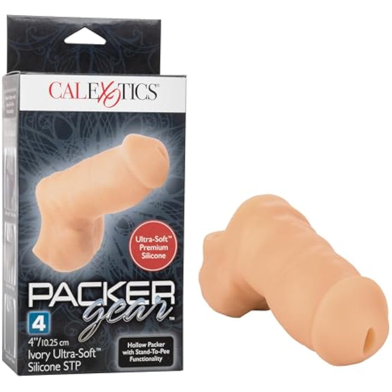 Packer Gear 4 Inch Ultra-Soft Silicone Stp (Stand-To-Pee) Packer Penis - Ivory Se-1582-20-3