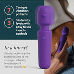 Adult Sex Toy Mini Bullet Wand By - 7 Powerful Modes, 3 Speeds - Silicone Clitoral Vibrator Small Travel Size - Rechargeable Waterproof G-Spot Clit Anal Sexual Massager For Women (Purple)