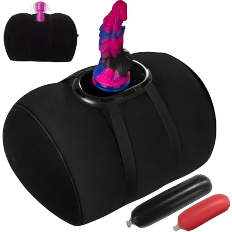 Universal Dildo Mount and Inflatable Sex Pillow for Men, Women, and Couples - Hands-Free Suction Cup Base with Adjustable Sex Furniture