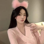 4-Piece Anal Plug Set With Bunny Tail Stainless Steel Butt Plug, Faux Fox Cat Ear Headband Hair Hoop, Heart Leather Bondage Choker And Body Ring Nipple Clamps With Bells For Adults Women Couples