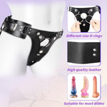 Strap On Dildo Adjustable Harness, Strapon Pegging Dildo With 2 Size Metal O-Rings, Wearable Strapless Pegging Harness, Adjustable Waist And Thigh Soft Harness Adult Toys For Lesbian Gay Couples