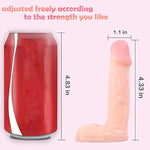 4 Inch Realistic Small Dildo,Beginner Anal Plug,Soft Anal Dildo With Curved Shaft And Balls,Adult Sex Toy Women Men Couples.Experience Multi-Purpose Mini Style(Flesh)