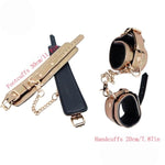 Bdsm Kit Bondage Set Sex Restraints Spanking Handcuffs Footcuffs Collar Leather Adult Games Male And Female Sexy Toys