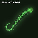 Anal Plug Glass Dildo,Hippocampus Crystal Anal Dildo, Anal Toys Glow In The Dark Dildo Anal Sex Toys For Women Man Couple