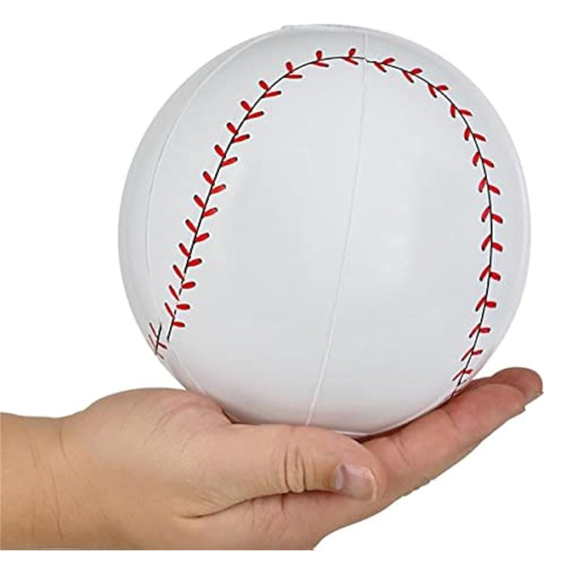 Happy Deals Baseball Beach Ball Inflates 12 Pack 9 Inch Inflatable Baseball