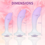 Anal Sex Toy Silicone Butt Plug, 3Pcs Anal Plugs Aanl Training Kit With Jewelry Base,G Spot Sex Toy Anal Sex Adult Toy For Beginner, Couples, Adult Sex Toys & Games(Purple)
