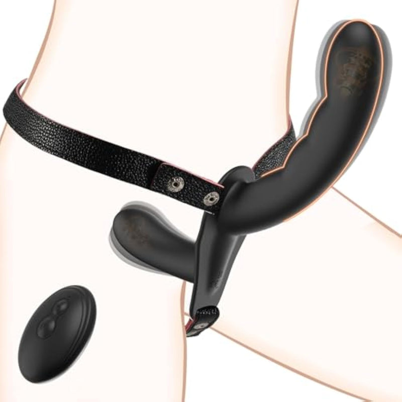 Strap On Vibrating Dildo, Wearable Sex Toys, Lesbian Sex Toys, 10 Vibration Modes, Silicone Dildo Harness, Safe And Odorless, Ipx7 Waterproof, Suitable For Lesbians And Couples