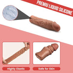 Penis Sleeve Extender Cock Sleeve Extension Sheath Silicone Penis Ring Enlarge Thicken Reusable Realistic Condom Enlarger Male Sex Toy for Men Couples