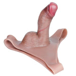 Elastic Universal Size Wearable Dildo Pantie Lifelike Realistic Dildo Strap On Penis Sleeve For Men Male Sex Toy For Couple
