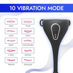 Vibrating Cock Ring Prostate Massager - Anal Sex Toys Vibrating Butt Plug With 10 Vibration Modes For Men Or Couples - Independant Dual Motor With Remote Control
