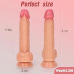 8 Inch Realistic G Spot Dildo With Suction Cup, Soft Silicone Dildos, Lifelike Sensations,Premium Female Sex Toy Women Love