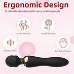 Vibrator for Women Dual Stimulation for G-Spot & Clitoral Stimulator Wand Massager 12 Modes Rechargeable Waterproof Sex Toy for Couples Personal Use Travel Beginners & Advanced