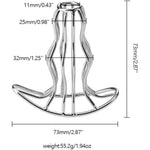 Stainless Steel Anal Butt Plugs Metal Hollow S&M Adult Sex Toys Vaginal Expander Women Men Games Trainer Gifts Pleasure Stimulator Flirting Supplies (Silver,S)