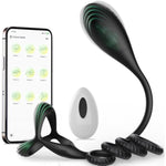 Prostate Massager Vibrating Anal Plug Cock Ring - App Remote Control Anal Vibrator With 9 Modes, Male Vibrator Couples Pleasure Adult Sex Toys Vibrating Butt Plug Penis Ring For Beginner