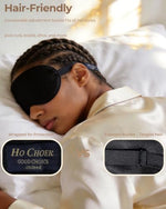 2-Pack 22 Momme 100% Mulberry Silk Sleep Mask for Women, Extra Thick Eye Mask for Sleeping, Hangzhou Silk Blindfold, Hair-Friendly Eye Cover for Sleeping with Faux Silk Sleep mask Sample