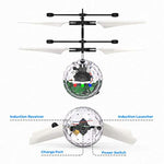2 Pcs Flying Toy Ball Infrared Induction Rc Flying Toy Built-In Led Light Disco Helicopter Shining Colorful Flying Drone Indoor And Outdoor Games Toys For 6 7 8 9 10 Year Old Boys And Girls