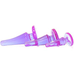 Doc Johnson Crystal Jellies - Anal Initiation Kit - Small-Medium-Large - Slim Tip for Easy Insertion - Flared Suction Cup Base - Purple