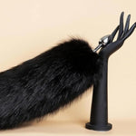 Butt Plug Tail Anal Sex Toys, Anal Butt Plug Artificial Fiber Fur Tail Toys Stainless Steel But Plug Butt Toys Sex Toys For Women Cosplay Adult Sex Toys For Women (Black)
