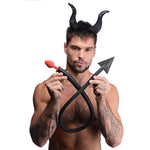 Devil Tail Anal Plug And Horns Set