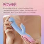 Battery Powered G-Spot Rabbit Vibrator Clitoris Stimulator - Silicone Vaginal Anal Dildo Massager For Women Maturbation, Powerful Waterproof Adult Sex Toys For Couples (Blue, Silicone)