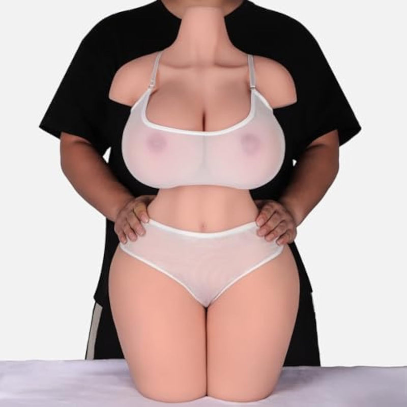 62Lb Fat Sex Doll With Huge Boobs, Life Size Big Booty Sex Doll Female Sex Torso With Realistic Vaginal & Tight Anal For Men Masturbation, Adult Big Ass Sex Toy