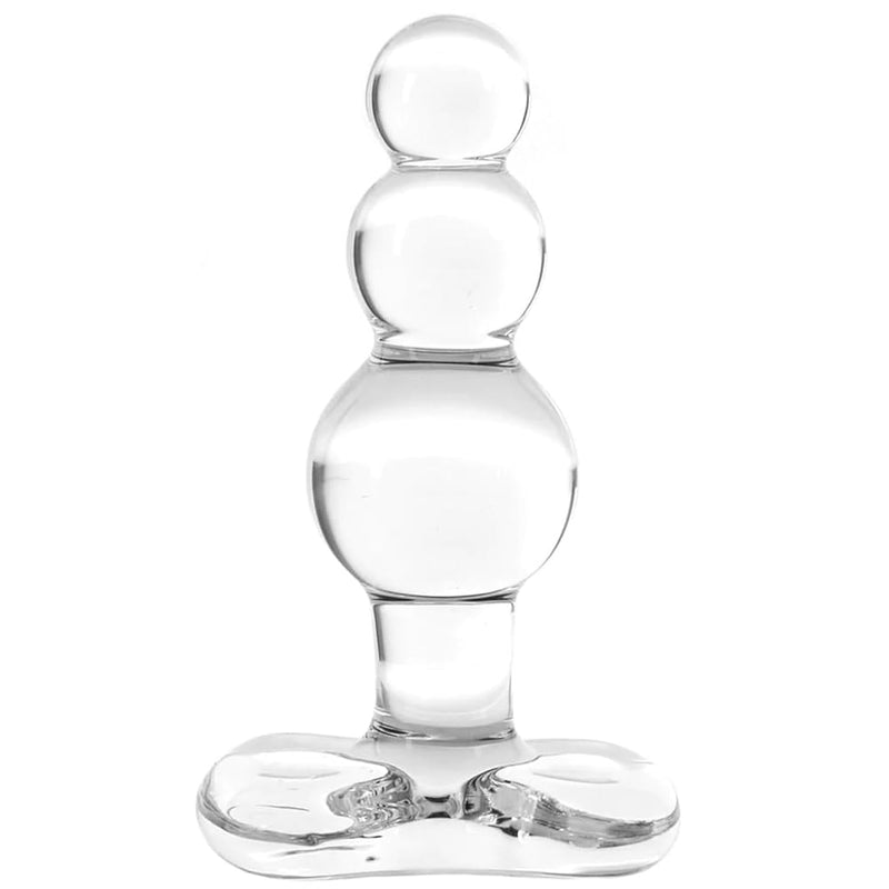 Beaded Butt Plug With Lube 1Oz - Anal Sex Toys - Anal Plugs | Glass Sex Toys