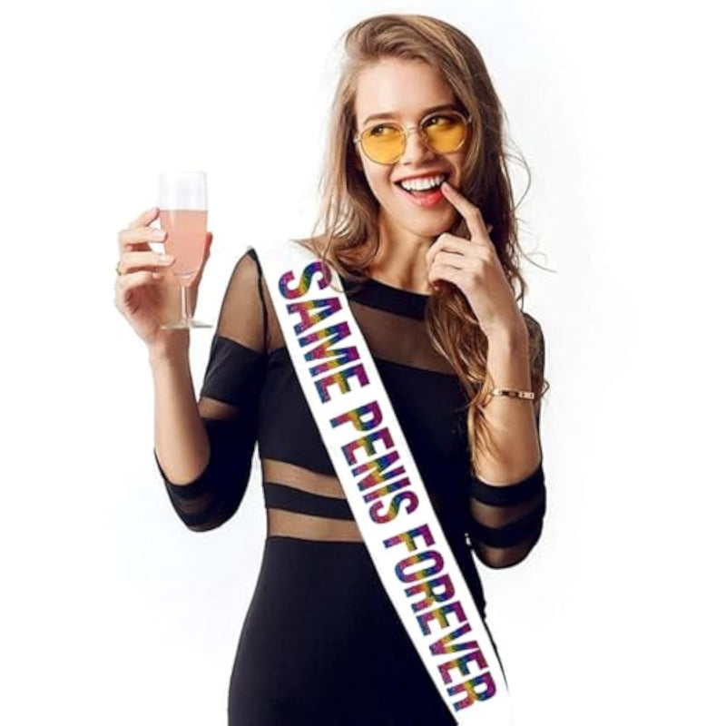 Bachelorette Party Bride Satin Sash - Gay Bachelor Party White Sash