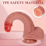 Realistic 8 Inch Thick Silicone Dildo for G Spot and Anal Stimulation with Strong Suction Cup