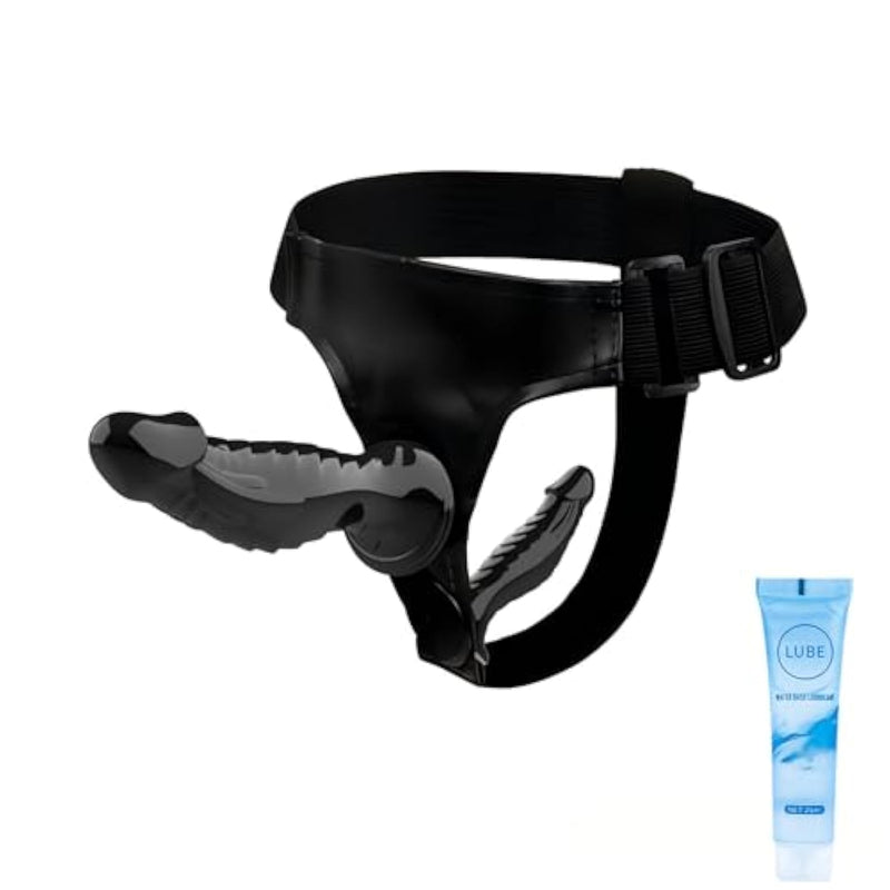 -Strap On Dildo Wearable Kit Sex Harness With 2 Removeable Dildo, Anal Plug Sex Toys For Female Masturbation Sm Adult Sex Toys For Women Couples Lesbian (Purple, 2)