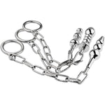 Anal Butt Plug Inserting Toys Metal Chain With Penile Ring Cock Ring Clitoral G-Spot Stimulator For Couples Anal Training Sets For Beginners Prostate Massager Advanced Players
