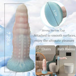 7.28 Dragon Dildo?Realistic Monster Dildo With Strong Suction Cup?Liquid Silicone Dog Knot Dildo?Soft Anal Dildo For Women Men, Beginner & Couples Anal Vaginal Sexy Play?Pink?