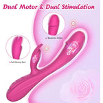 Rabbit G Spot Vibrator Sex Toys, 7 * 7 Vibrating Modes 8.4'' Couple Realistic Vibrators Anal Dildo Wand Adult Toys, Adult Sex Toys For Women And Couples Pleasure (Rose)