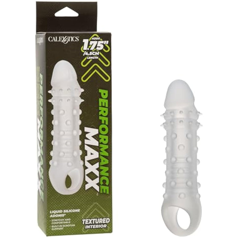 Performance Maxx Liquid Silicone Adonis Transparent Penis Sleeve With 1.5 Inch Added Length - Se-1632-90-3