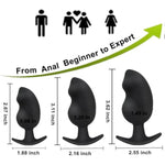 Anal Plugs Silicone Sex Toys Butt Plugs Anal Adult Sex Toys & Games Anal Training Kit With Curved Base & Slender Waist Prostate Sex Toy For Comfortable Long-Term Wear (S+M+L)