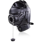 Faux Leather Blindfold Mask with Adjustable Strap and Breathable Design for BDSM and Fetish Play