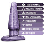 B Yours Anal Trainer Kit Three Sizes Tapered Head Beginners Butt Plug Sex Toy For Men Couples Women Purple Swirl