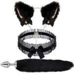 5Pcs Set Bundle Erotic Fox Tail Anal Plug Men And Women Equipment Sex Supplies Sm Metal Erotic Set