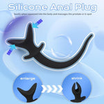 Anal Plugs Faux Puppy Tail For Couples Silicone Butt Plugs With T-Shape Base Expanding Anus Plugs For Men Adult Sex Toys For Sm & Cosplay (M)