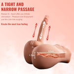 Male Sex Doll For Women With 7.1In Telescoping Huge Dildo, 11.5Lb Realistic Torso Sex Dolls For Men With Tight Anal, 2 In 1 Unisex Masturbator Sex Toy For Gay Couple, Brown