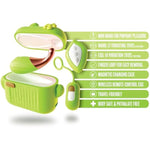 Play With Me Blooming Bliss 4 Piece Adult Sex Toy - Mini Clitoral Massage Wand/Egg Vibrator With Wireless Remote, Usb Travel Friendly Charging, Finger Loop Attachment, Couples - Green