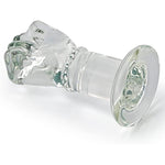 Glass Crystal Anal Plug Fist Hand Butt Plug, G-Spot Anal Pleasure Trainer, Transparent Extra Large Sm Anal Plugs Butt Plug Dildo Penis For Women Men Masturbation (M)