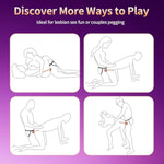 Harness Strap On Vibrating Realistic Dildo, 8” Silicone Dildo With 9 Thrusting Rotating Mode & Heating Mode, Wearable Vibrator Anal G Spot Stimulator Sex Toy For Lesbian Women Men