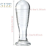 Glass Butt Plug,Glass Dildo Crystal Pleasure Wand Butt Plugs Prostate Massager Crystal Anal Plug Trainer Sex Toy Anal Trainer Prostate Massager Crystal G-Spot Dildo For Men Women(Transparent)