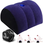 Dildo Mount Sex Pillow Sex Dice Set-Sex Toy Mount Set Ideal For Enhancing Intimacy Cushion Sex Furniture Dildo Mount Sex Position Pillow Sex Games For Adult Couples(Blue)