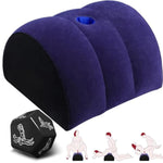 Sex Position Pillow Sex Dice - Dildo Pillow Dildo Mount Sex Toy Mount Ideal For Enhancing Intimacy Cushion,Lumbar Support Cushion Inflatable Leg Pillow Sex Toys For Women And Couples(Dark Blue)